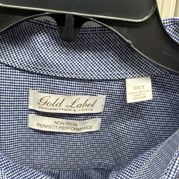 Men’s Dress Shirt. Roundtree and Yorke. 3XLT. - Picture 3 of 4